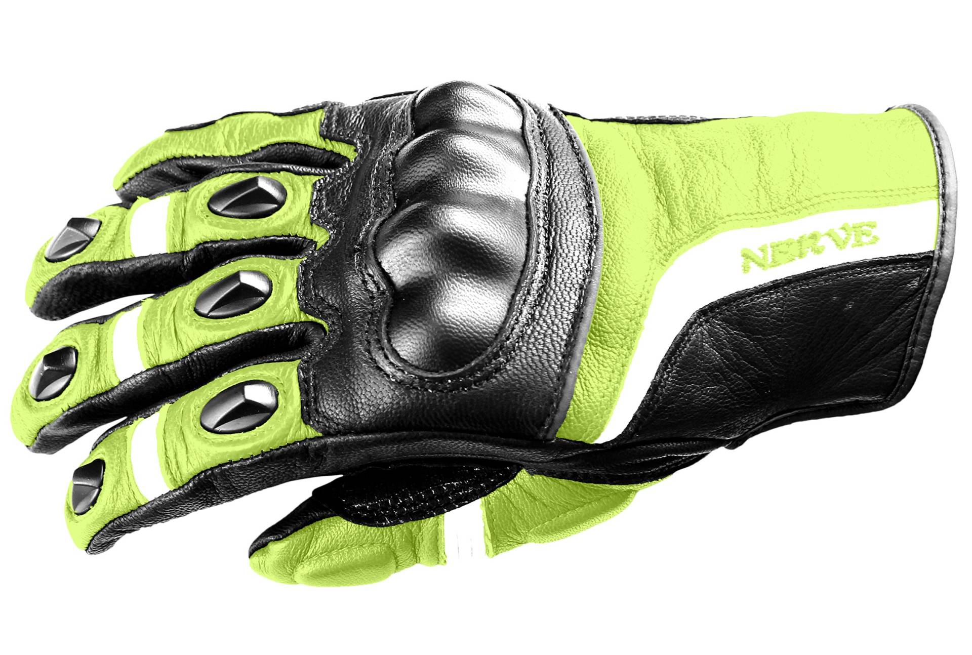 Nerve KQ12 Touring Handschuhe, Schwarz/Neongrün, 8 von Nerve