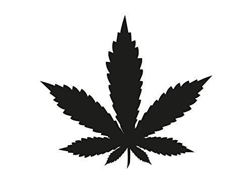 1 x 2 Plott Aufkleber Cannabis Marijuana Hanf Hanfblatt Blatt Sticker Pflanze von NetSpares