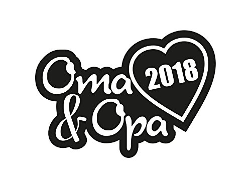 1 x 2 Plott Aufkleber Oma & Opa 2018 Sticker Familie Autoaufkleber Tuning Decal von NetSpares