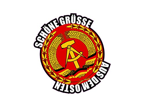 1 x Aufkleber Schöne Grüße Aus Dem Osten DDR Fahne Deutschland Ossi Sticker Fun von NetSpares