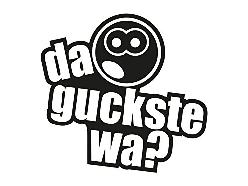 1 x Plott Aufkleber Da guckste wa Smiley Smile Gucken Sticker Schauen Fun Gag US von NetSpares