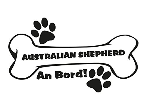 1 x Plott Aufkleber Hundeknochen Australian Shepherd An Bord Pfote Hund Dog Bone von NetSpares