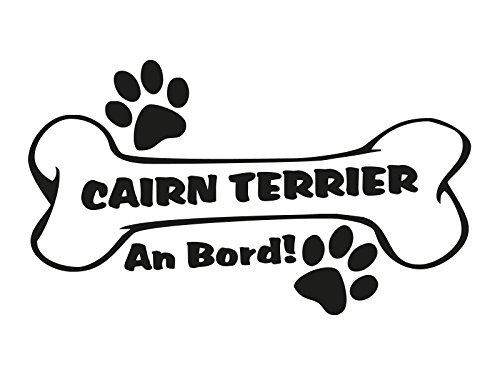 1 x Plott Aufkleber Hundeknochen Cairn Terrier An Bord Pfote Hund Dog Bone von NetSpares