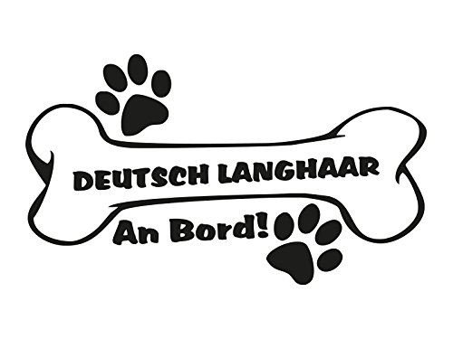 1 x Plott Aufkleber Hundeknochen Deutsch Langhaar An Bord Pfote Hund Dog Bone von NetSpares