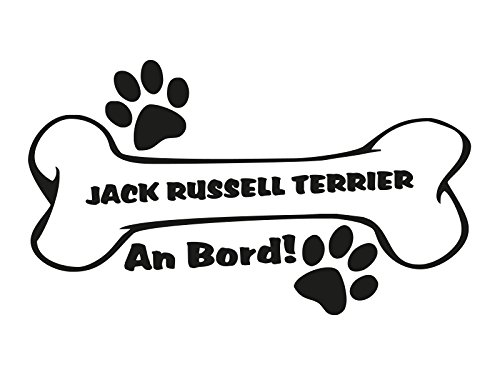 1 x Plott Aufkleber Hundeknochen Jack Russell Terrier An Bord Pfote Hund Dog von NetSpares