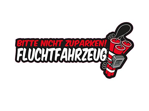 NetSpares 1 x Aufkleber Bitte Nicht Zuparken Fluchtfahrzeug Sticker Shocker Tuning Fun Gag von NetSpares