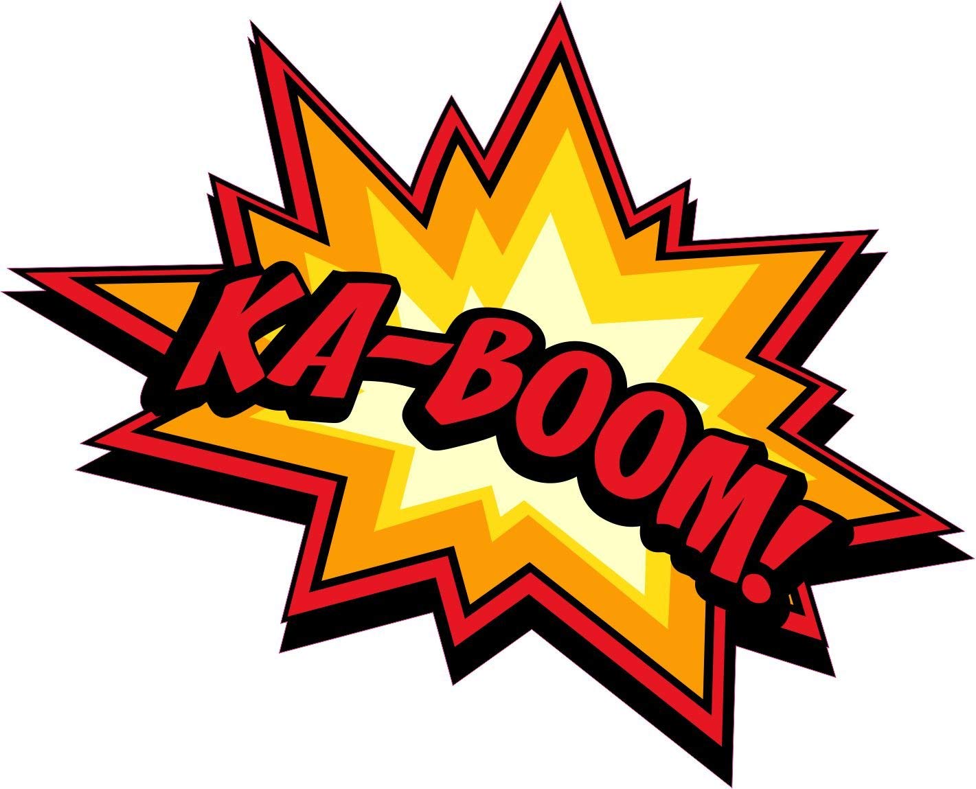 NetSpares 1 x Aufkleber Ka-Boom! Bang Boom Pang Spruch Comic Sticker Tuning Decal Fun Gag von NetSpares