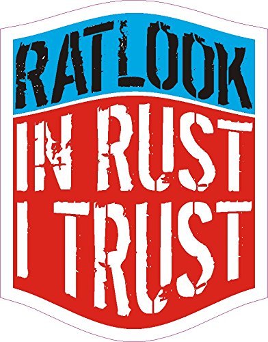 NetSpares 1 x Aufkleber Ratlook In Rust I Trust Rat Look Ratte Sticker Shocker Tuning Fun von NetSpares