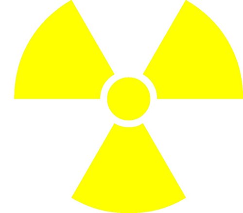 NetSpares 1 x Aufkleber Atom Nuklear Kraftwerk Biohazard Sticker Fun Gag Kleber Tuning Bus von NetSpares