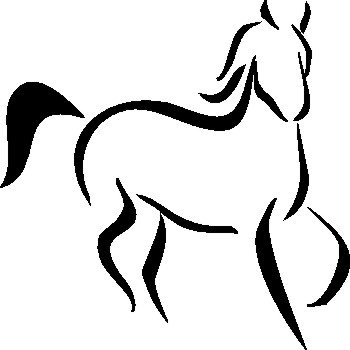 NetSpares 120053983 1 x 2 Plott Aufkleber Pferd Stute Gaul Pony Sticker Tuning Fantasy Autoaufkleber von NetSpares