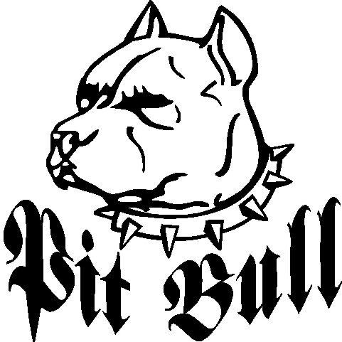 Netspares 1 x 2 Plott Aufkleber Pit Bull Hund Dogge Pitbull Dog Sticker Tuning Static Fun von Netspares