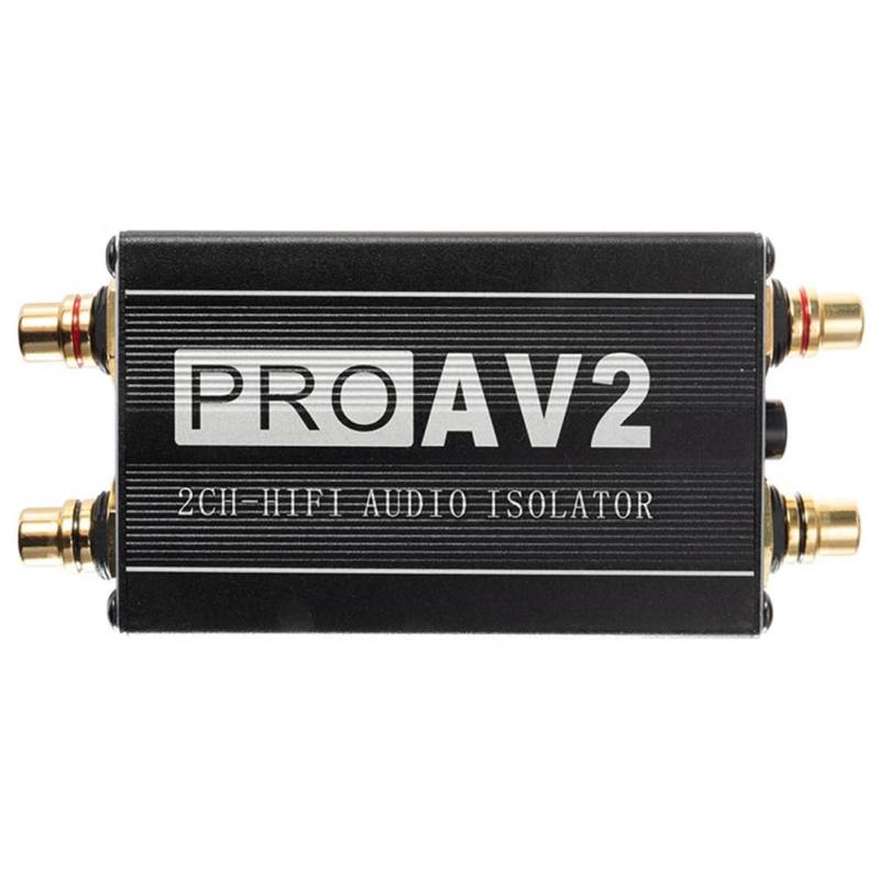 Nettoppo 1 STÜCK PRO AV2 2CH HiFi-Audioisolator Erdungsschleifen-Audioisolator Audio-Rauschfilter Rauschisolator Audiosignalreduzierer von Nettoppo