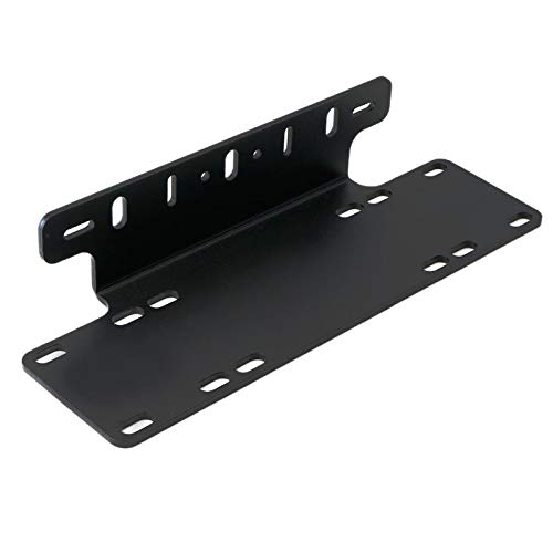 Nettoppo 1 StüCk Front Stoß Stange Kennzeichen Halterung für GeläNde Wagen 4WD Led Leuchten Kennzeichen Halterung Halter, LED Arbeits Scheinwerfer Universal Basis von Nettoppo
