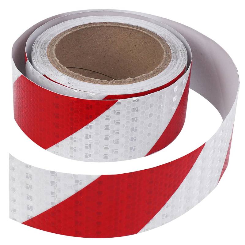 Nettoppo 10M X 5Cm Sicherheitswarnband Reflexband Selbstklebeband Reflexstreifen Verkehrsreflektierende Aufkleber Farbe: Rot + von Nettoppo