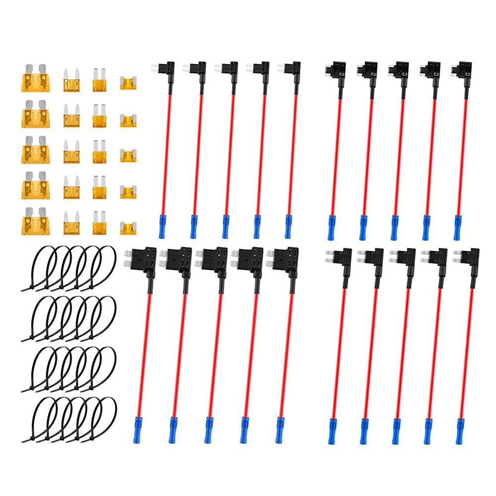 Nettoppo 20-Teiliges Auto-Add-A-Circuit-Sicherungshahn-Adapter-Set, ATO/ATC Mini Low Dual-Slot-Flachsicherungshalter, 12-V-Sicherungshahn-Set Nettoppo 20-Teiliges Auto-Add-A-Circuit-Sicherungshahn-Adapter-Set, ATO/ATC Mini Low Dual-Slot-Flachsicherungshalter, 12-V-Sicherungshahn-Set von Nettoppo