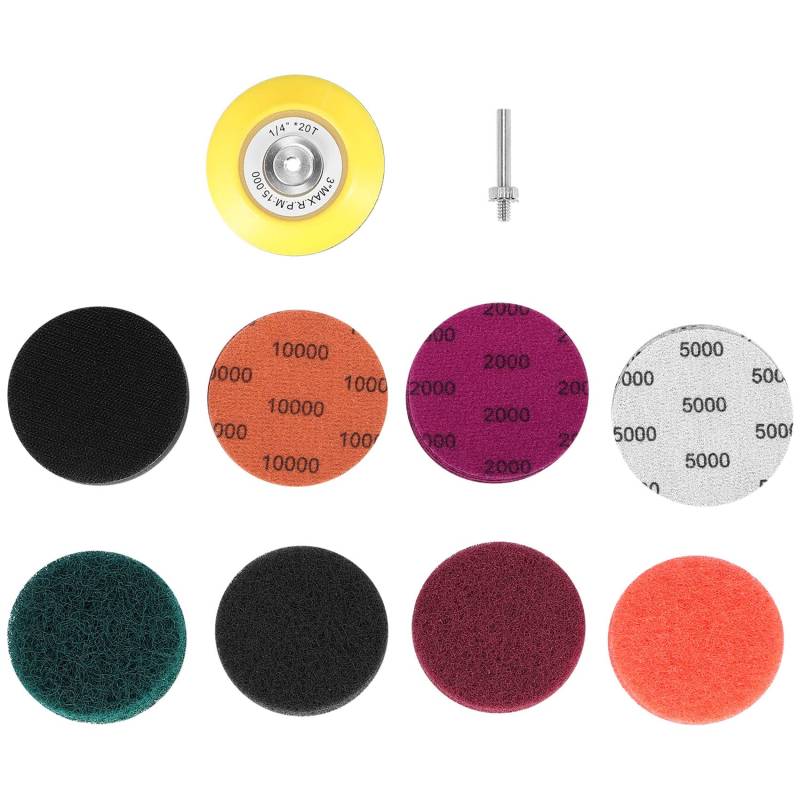 Nettoppo 21 StüCk/Set 3-DIY-Autolicht-Kit Kfz-Polierreinigungstuch-Set Scheinwerfer-Reparaturset Sandpapier von Nettoppo