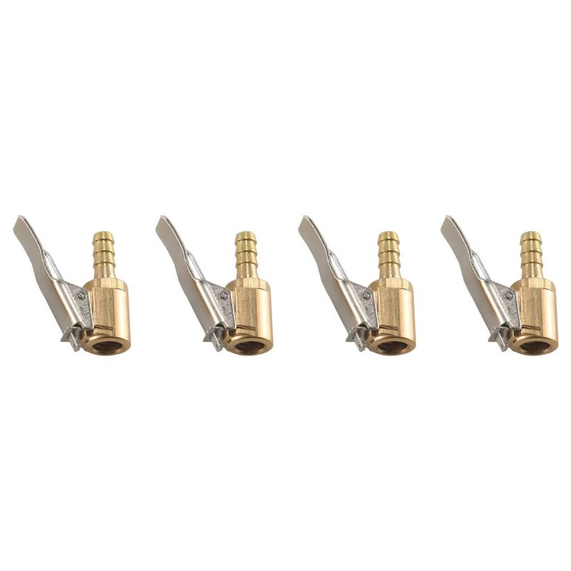 Nettoppo 4 Stücke 6 Mm Auto Luft Pumpe Chuck Clip Auto Reifen Reifen Füller Ventil Stecker Auto Offenen Messing Stem Reifen von Nettoppo