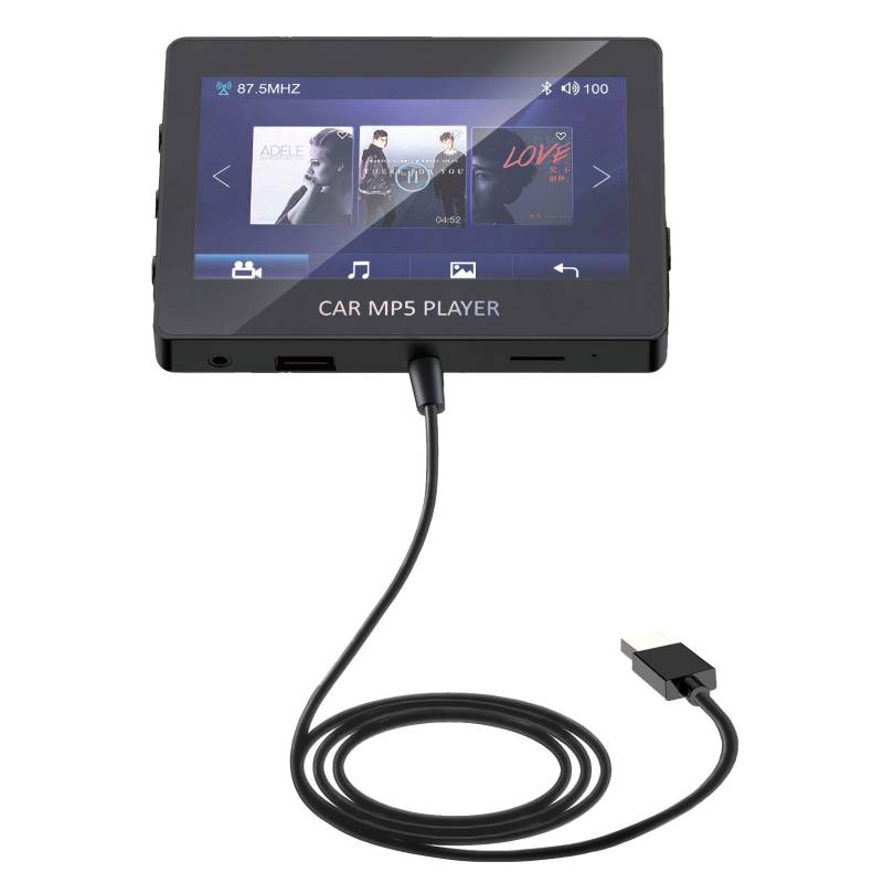 Nettoppo Auto MP5 Player Bluetooth 5.0 FM Sender UnterstüTzung TF U Disk Musik Player Auto Player Auto Elektronik für Autos M6 von Nettoppo