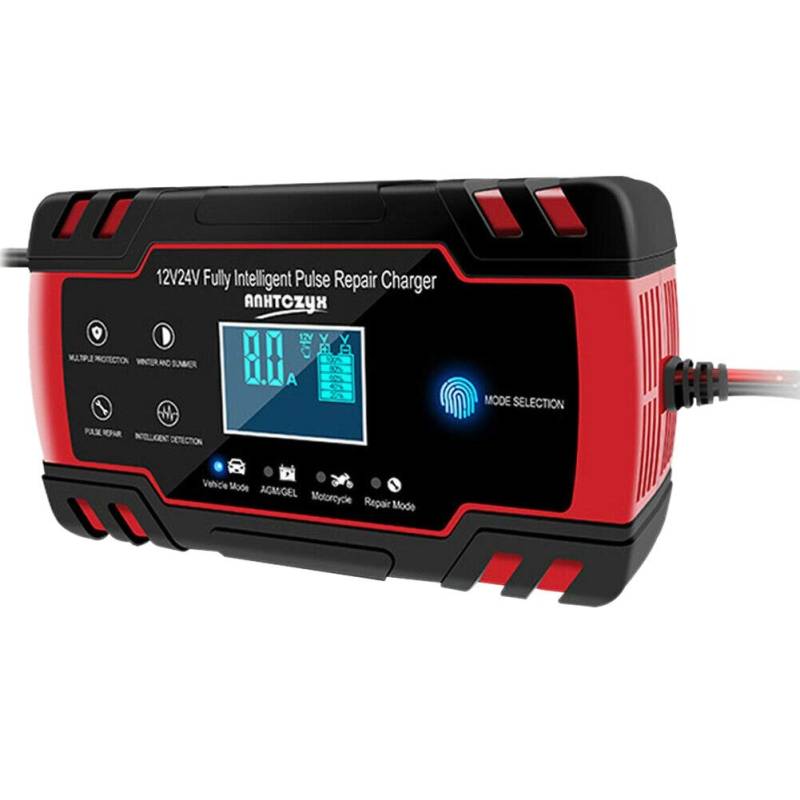 Nettoppo Auto Starthilfe Notfall 12V / 24V Energien Bank Batterie LadegeräT mit LCD Display EU Stecker von Nettoppo