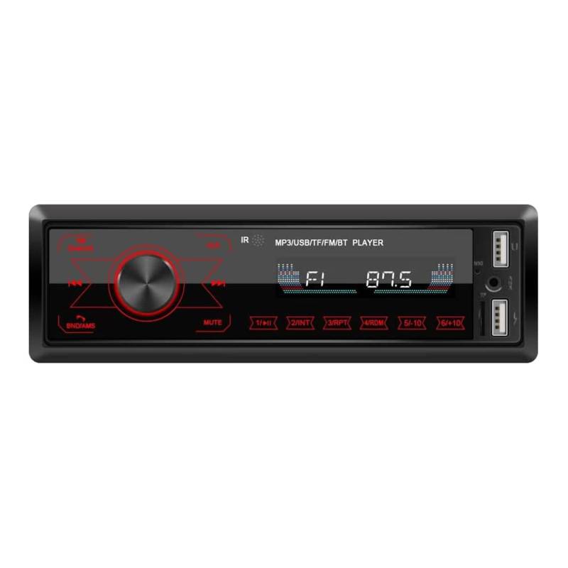 Nettoppo Autoradio Bluetooth BerüHrungssensitiver Bildschirm Autoradio Bluetooth 4X60W 7 Farben 2USB/SD/AUX Freisprecheinrichtung Bluetooth 87.5-108M von Nettoppo