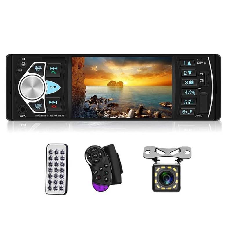 Nettoppo Autoradio Bluetooth FM USB Autoradio 4,1 Unterstützt Rückansicht Mirrolink Lenkradsteuerung von Nettoppo