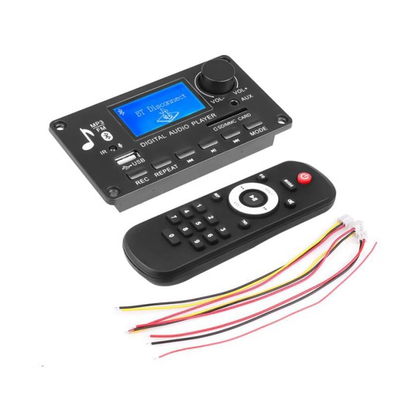 Nettoppo DC 12V MP3 Decoder Board VerstäRker Autoradio EmpfäNger MP3 Player Bluetooth V5.0 USB SD MP3 FM AUX Aufnahme von Nettoppo