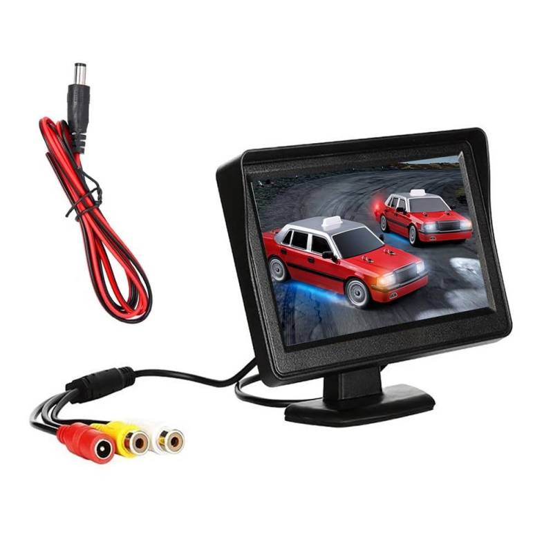 Nettoppo DC 9V-24V 4,3 Auto-Rückfahrmonitor-Kit TFT LCD Auto-Rückfahrkamera Rückfahrparksystem Monitor Ohne Kamera von Nettoppo