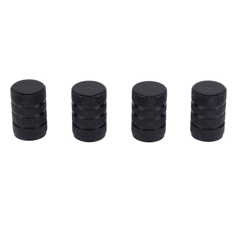 Nettoppo R 4 Stueck Auto Reifen Gummireifen Ventilschaft Dekorative Staubkappe Abdeckung - Schwarz von Nettoppo