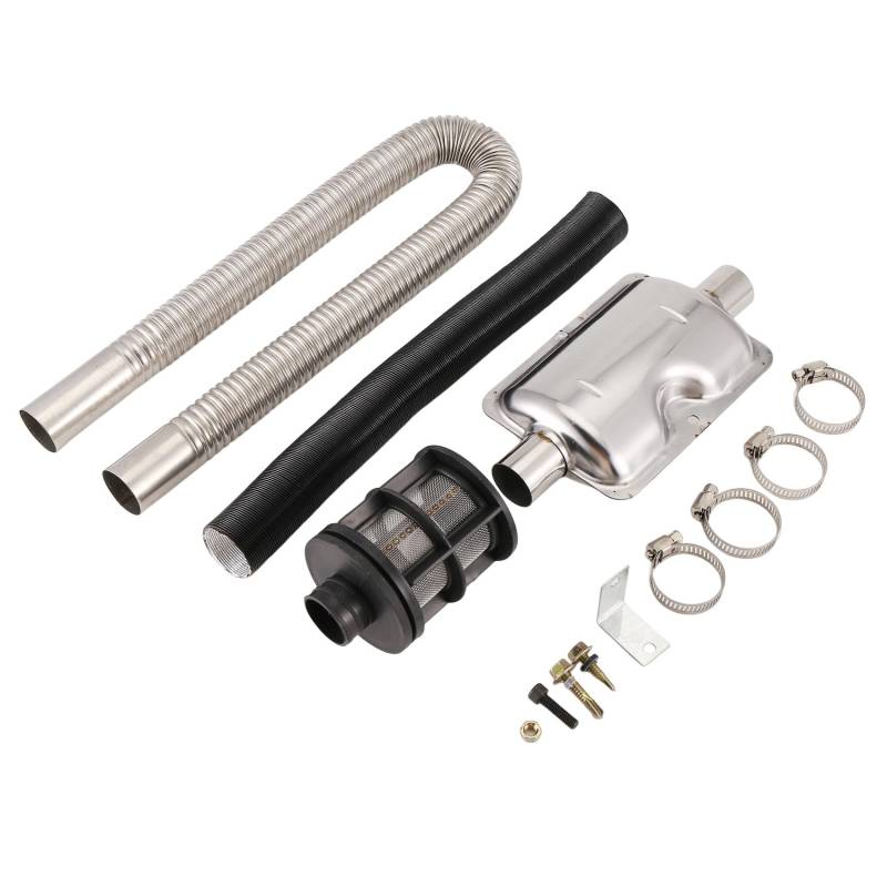 Nettoppo Rohöl Motor Stand Heizung 24Mm Abgas Schall DäMpfer 25Mm Filter Abluft Ansaug Leitung für von Nettoppo