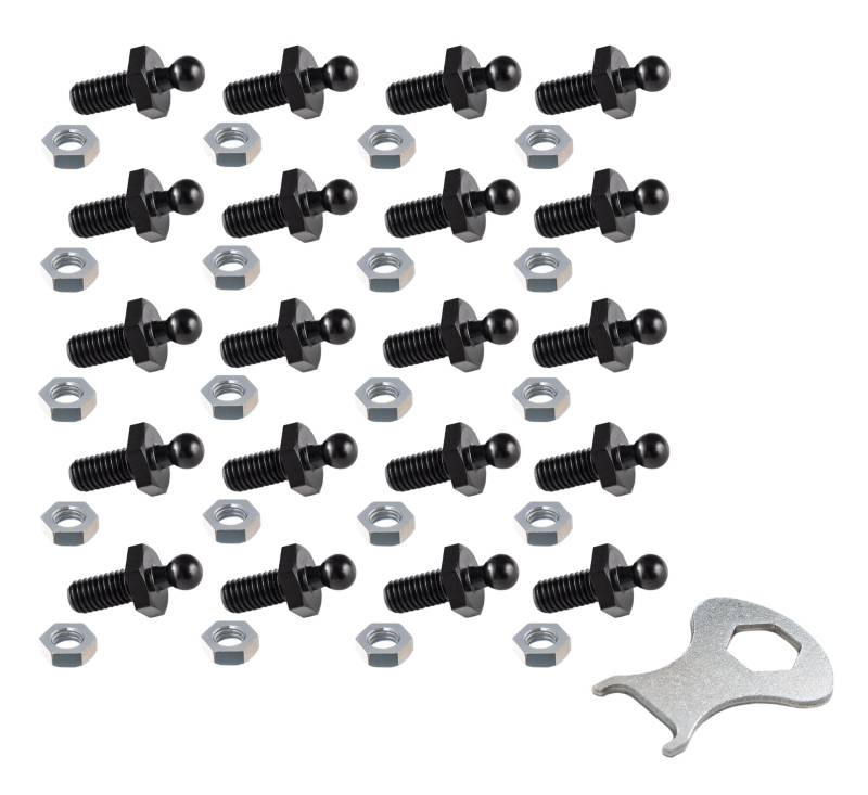 Tenax schwarz 20 Unterteile Gewindeschrauben M5 x10mm + 1 TENAX-Schlüssel von New Marine