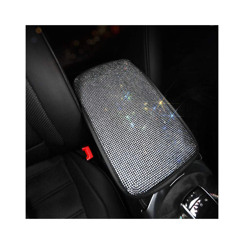 NEWL Bling Strass Auto Armlehne Box Abdeckung Pad Fahrzeug Mittelkonsole Armlehne Kissen Matte Diamant Kristall Auto Innenraum Zubehör von NewL