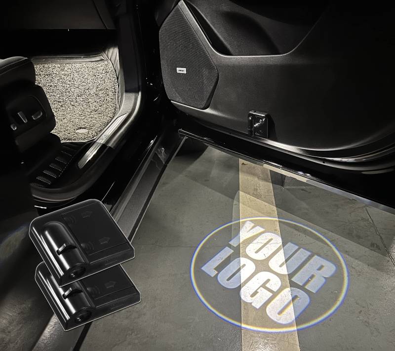 NewL 2X benutzerdefinierte Logo Wireless Projektor Auto Tür Schritt Höflichkeit Willkommen Lichter Pfütze Geist Schatten LED-Leuchten - Accept Custom Logo von NewL