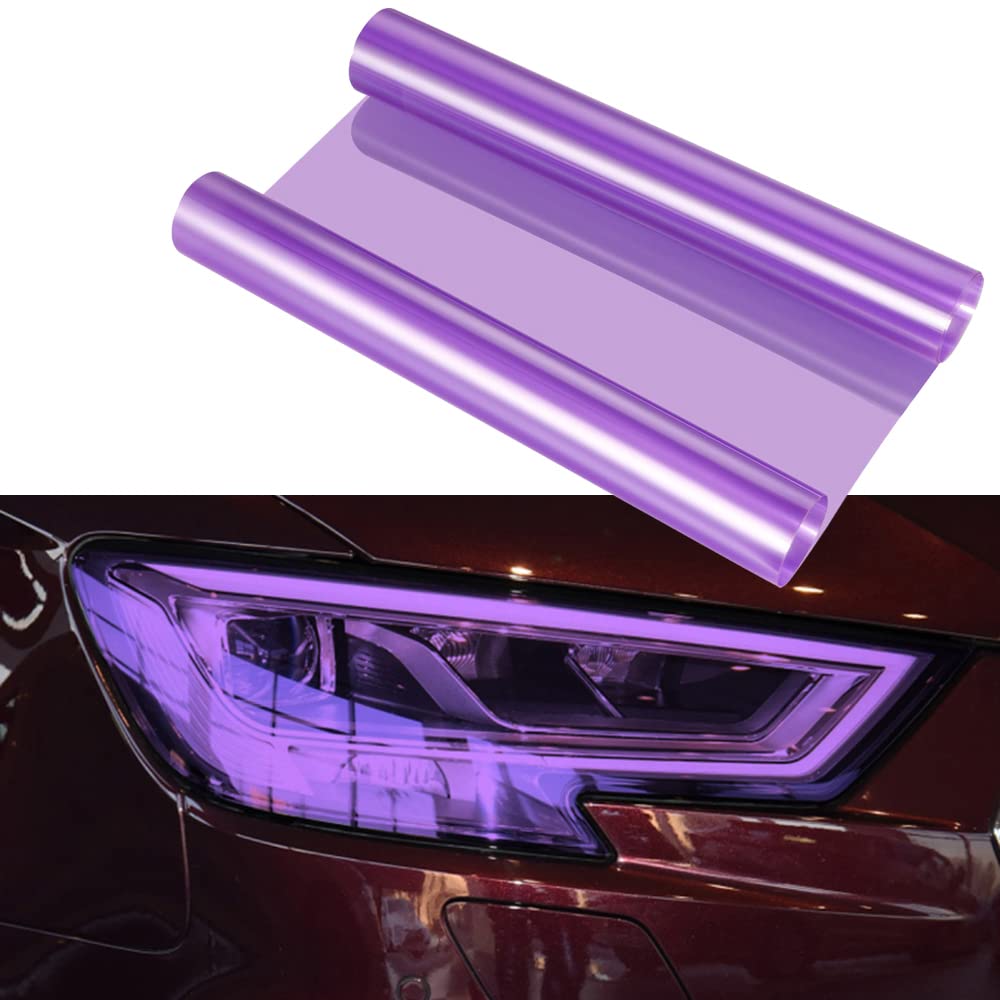 NewL 40 cm x 152 cm extra breit selbstklebende Auto-Tönung Scheinwerfer Rücklicht Nebelscheinwerfer Vinyl Rauchfolie Bogen Aufkleber Abdeckung (lila) von NewL