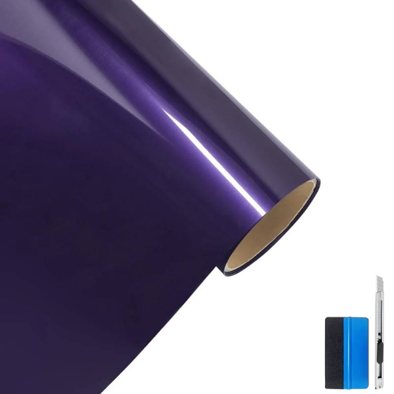NewL Premium Ultra Gloss Lila Vinyl Wrap Roll Folie Luftablasskanäle für Auto Dach Flügel Säule Motorrad Aufkleber (50 cm x 150 cm) von NewL