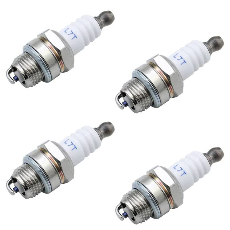 NewZC 4 Stück L7T Zündkerze Universelle 2 Takt Zündkerzen Ersatzteile Lawn Mower Spark Plugs für Garten Strimmer Heckenschere Rasenmäher Rasentrimmer Motorgeräte von NewZC