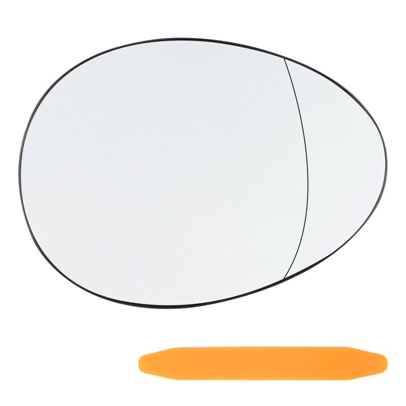 NewZC Spiegelglas Rechts Beheizbar Ersatz für Mini R55 Clubman/R56 Cooper/R57 Cabrio/R58 Coupe/R59 Roadster/ R60 Countryman/R61 Paceman - Beifahrerseite Asphärisch Außenspiegel mit Hebelwerkzeug von NewZC