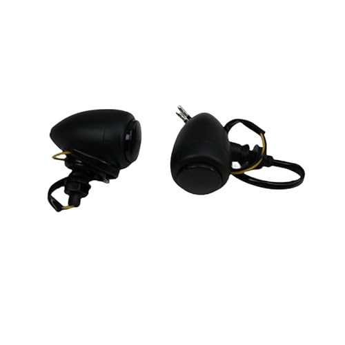 LED Bullet Motorrad Blinker Lichtanzeige für Harley Honda Kawasaki Suzuki Yamaha Dyna Sportster XL883 1200 Shadow XB GS VTX VN XS Cafe Racer VT Custom (Schwarz) von Newland2019