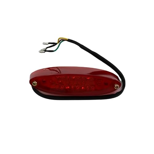 Motorrad Oval LED Bremsstopp Rücklicht Für Honda Kawasaki Suzuki Yamaha ATV Dual Sport Quad Arctic Cat UTV Dirt Bike Offroad (Rot) von Newland2019