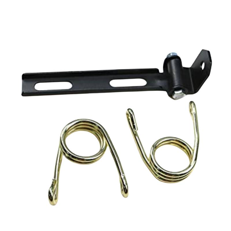 Schwarzer Motorrad-Solositz, 6,3 cm, Federhalterungs-Kit für Harley Honda Chopper Bobber Cruiser Old School Custom XL883 (schwarz/gold) von Newland2019