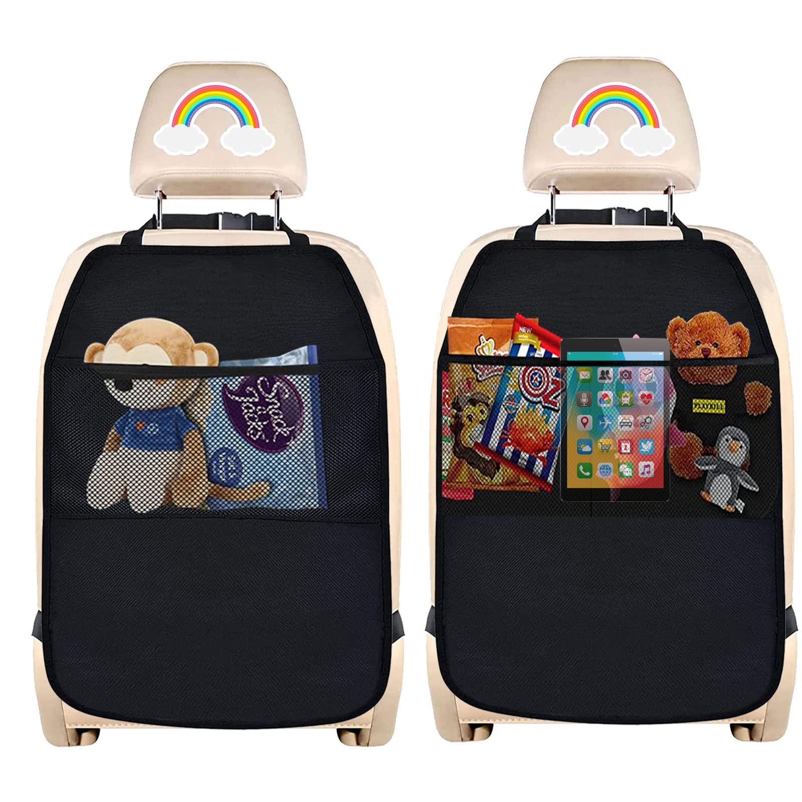 Newtic 2 Stück rückenlehnenschutz Auto Kinder, sitzschutz Auto rückenlehne, Schutz rückenlehne Auto Kinder, Schutz für rückenlehne Auto Kinder mit 2 Taschen für Wasser und Staub Newtic 2 Stück rückenlehnenschutz Auto Kinder, sitzschutz Auto rückenlehne, Schutz rückenlehne Auto Kinder, Schutz für rückenlehne Auto Kinder mit 2 Taschen für Wasser und Staub von Newtic