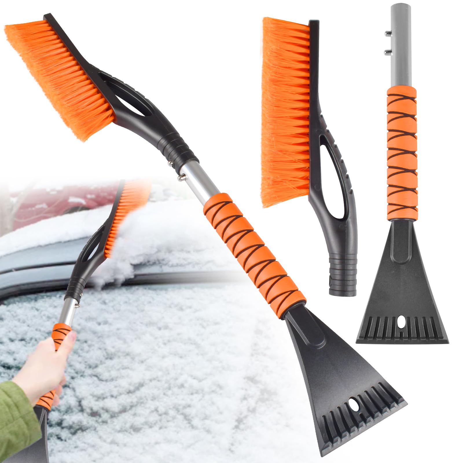 Newtic Eiskratzer Auto mit Besen, 2 in 1 Auto Schneebesen und Eiskratzer, Abnehmbarer Schneebesen Auto, mit Ergonomischem Schaumgriff, Auto Reinigungsbürste Eiskratzer, Schnee Auto Besen für SUV LKW Newtic Eiskratzer Auto mit Besen, 2 in 1 Auto Schneebesen und Eiskratzer, Abnehmbarer Schneebesen Auto, mit Ergonomischem Schaumgriff, Auto Reinigungsbürste Eiskratzer, Schnee Auto Besen für SUV LKW von Newtic