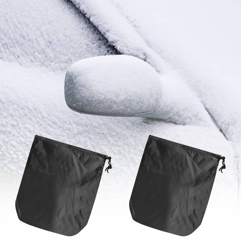 Newtic Seitenspiegel Schneedecke, 1 Paar Spiegel Frostschutz Abdeckung, Auto Außenspiegel Frostabdeckung, Spiegel Abdeckungen Außenrückansicht Zubehör Universalgröße für Autos, Schwarz von Newtic