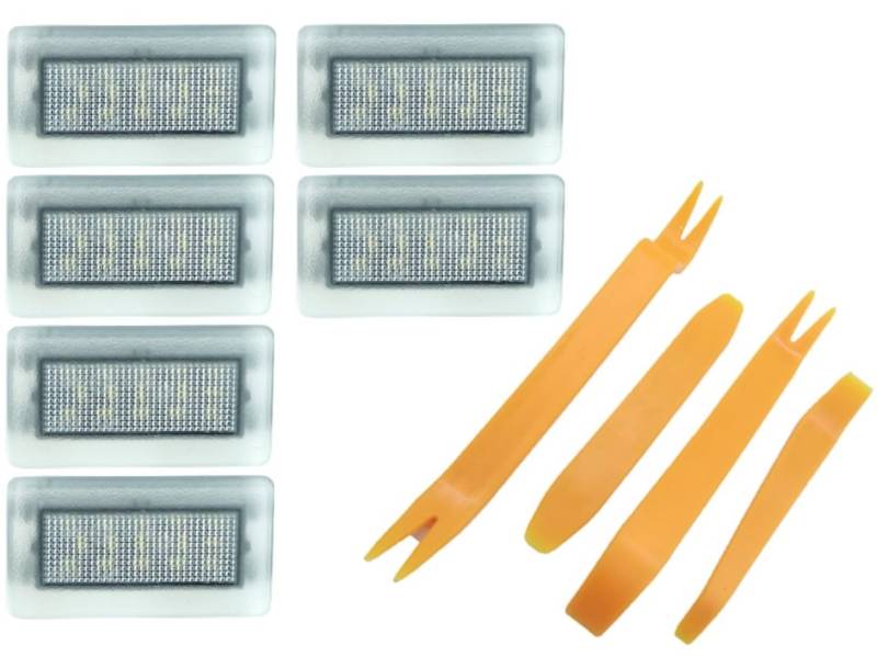 Newtown2700-parts LED Innenraumbeleuchtung Set kompatibel/Ersatzteil für Tesla Model 3 X S Y 6er Pack kaltweiss von Newtown2700-parts