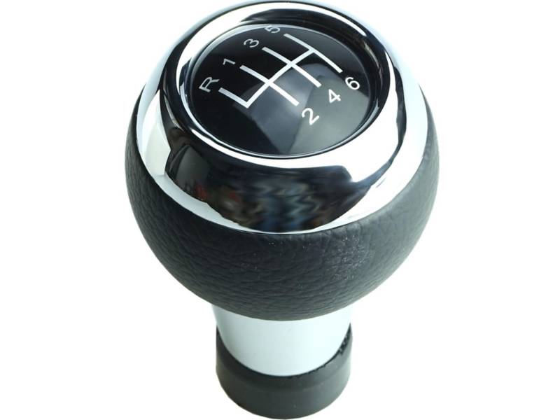 Newtown2700-parts Schaltknauf Schalthebel aus Leder kompatibel/Ersatzteil für Mini Cooper R55 R56 R57 R59 R60 6 Gang Schwarz von Newtown2700-parts
