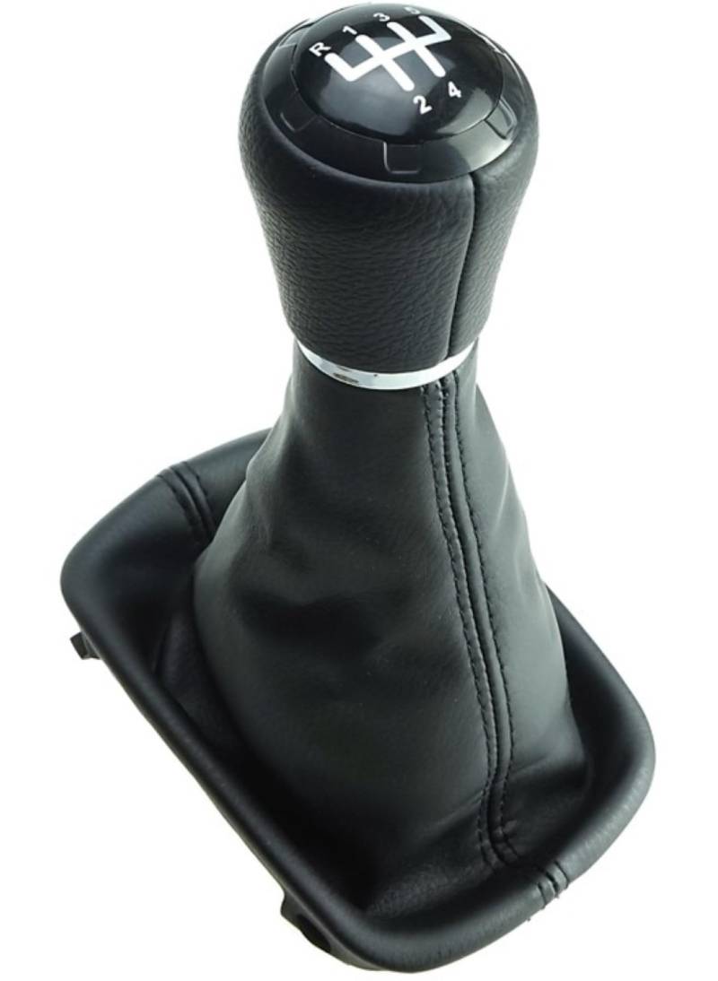 Newtown2700-parts Schaltknauf Schaltmanschette Rahmen (lange Füße) mit schwarzer Naht, 23 mm Aufnahme kompatibel für Audi A3 8L 1.6 5 Gang BJ 1996-2000 von Newtown2700-parts