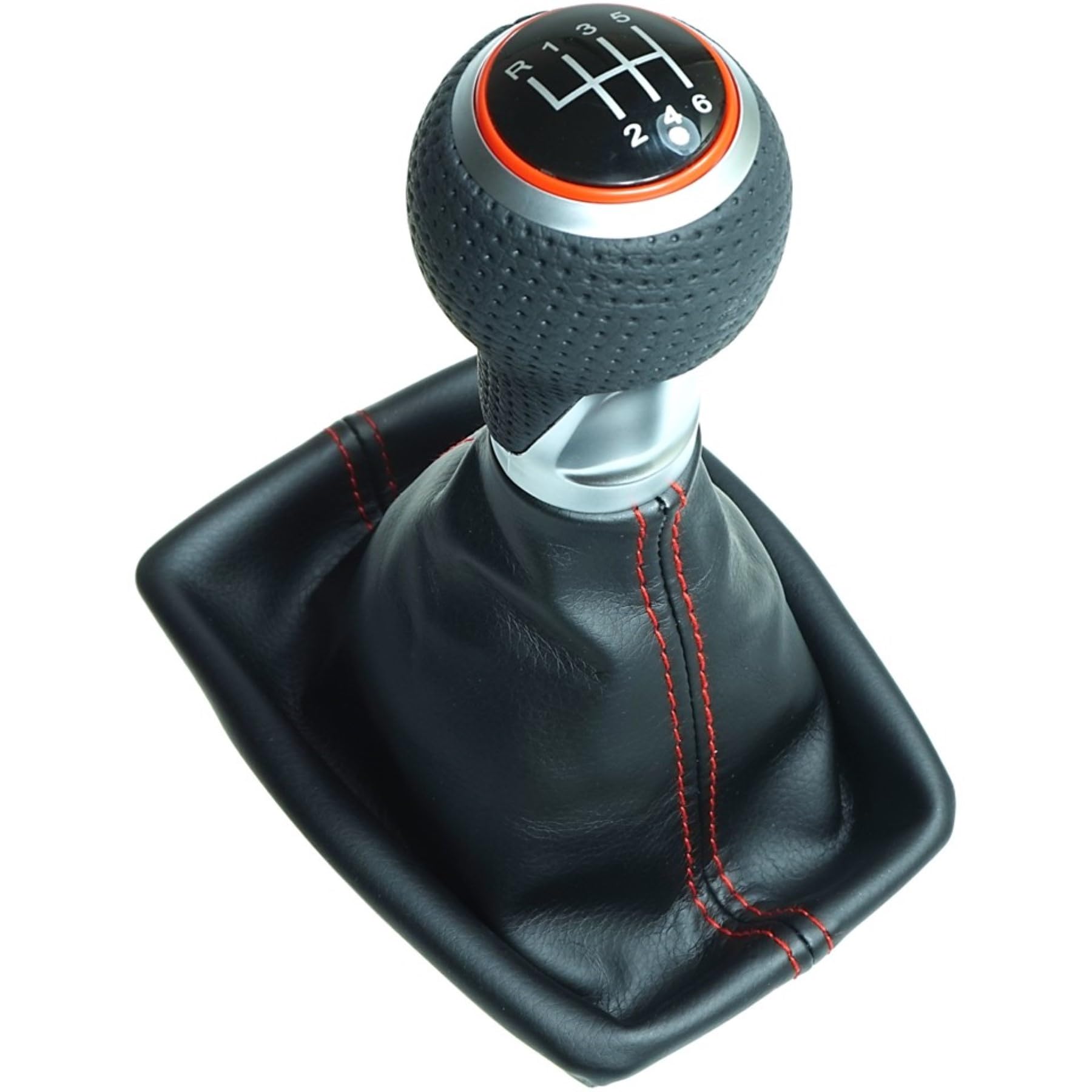 Newtown2700-parts Schaltknauf perforiert, rote Kappe + Schaltmanschette + Rahmen kompatibel für Audi A4 B6 B7 6 Gang Naht rot Baujahr 2000-2008 Newtown2700-parts Schaltknauf perforiert, rote Kappe + Schaltmanschette + Rahmen kompatibel für Audi A4 B6 B7 6 Gang Naht rot Baujahr 2000-2008 von Newtown2700-parts