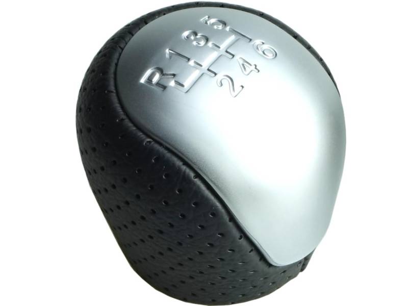 Newtown2700-parts perforierter Schaltknauf kompatibel/Ersatzteil für Hyundai Elantra I30 FD GD IX35 Tucson Kia Optima Soul 6-GANG Silber von Newtown2700-parts