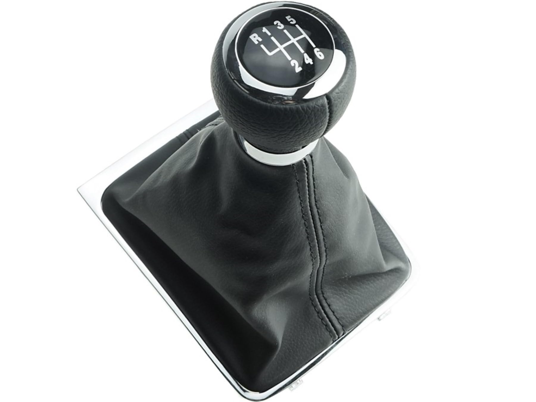 Schaltknauf 6 Gang + Schaltsack/Schaltmanschette in Schwarz + Rahmen im Chrom-Look kompatibel für VW Passat B7 Schaltknauf 6 Gang + Schaltsack/Schaltmanschette in Schwarz + Rahmen im Chrom-Look kompatibel für VW Passat B7 von Newtown2700-parts
