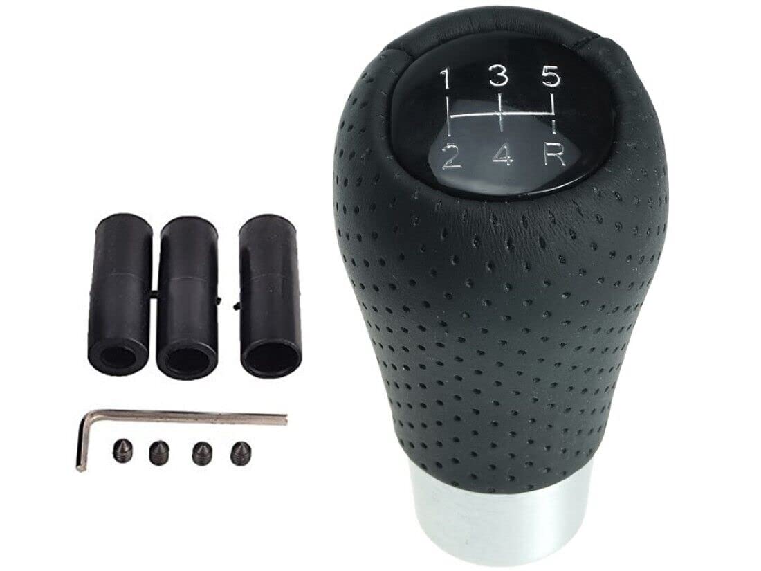 Universal Schaltknauf 5 Gang perforiert mit 3 Adaptern - Schwarz - Sockel Silber 5 Gang Universal Schaltknauf 5 Gang perforiert mit 3 Adaptern - Schwarz - Sockel Silber 5 Gang von Newtown2700-parts