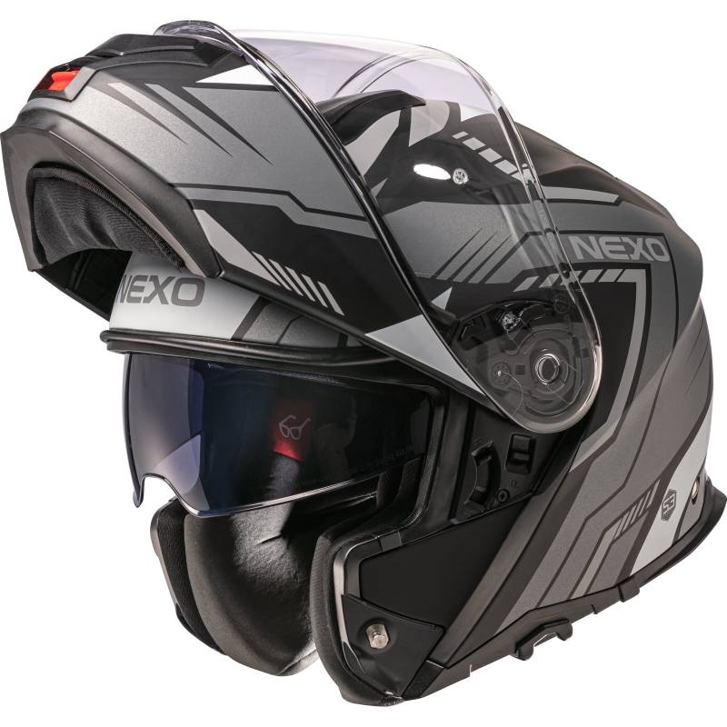 Nexo Klapphelm Comfort II silber/weiß dekor #22 XS von Nexo